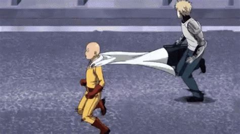 One Punch Man Saitama Vs Genos GIF - UINona GIFs