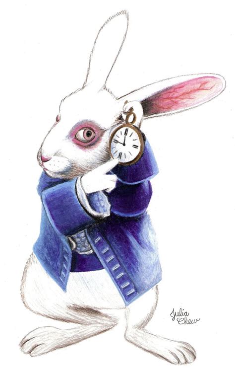 White Rabbit Alice In Wonderland Drawing at PaintingValley.com | Explore collection of White ...