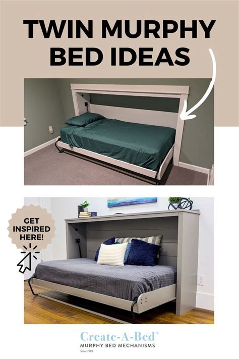 Twin Murphy Bed Ideas - Create-A-Bed | Twin size murphy bed, Twin wall ...