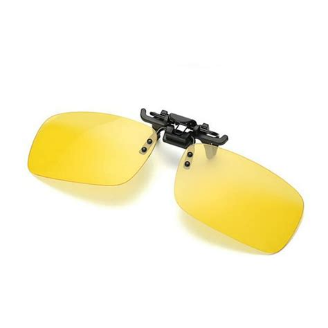 Clip On Sunglasses Lens, UV Protection Night Vision Polarized Eyewear Glasses Lenses Color ...