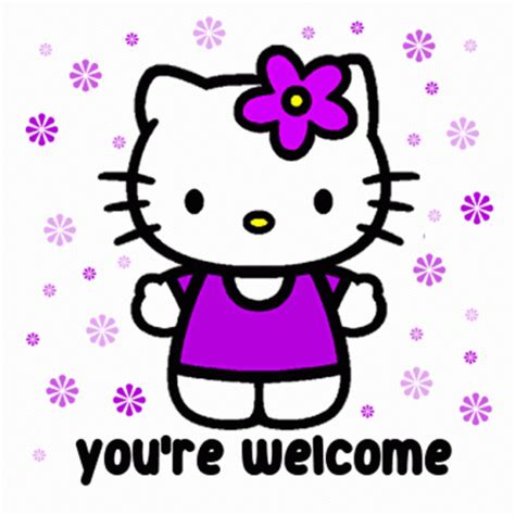 You Are Welcome Cute Hello Kitty GIF | GIFDB.com