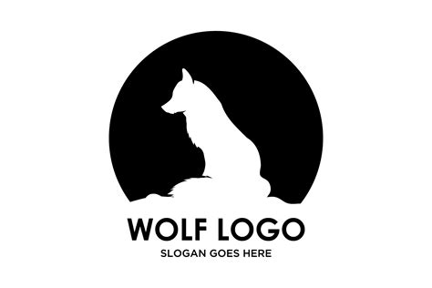 Black and White Logo - Wolf #19 Graphic by RANartLabs · Creative Fabrica