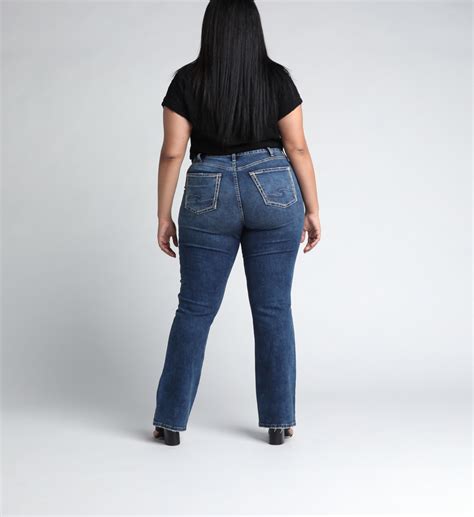 Avery High Rise Slim Bootcut Plus Size Jeans - Silver Jeans US