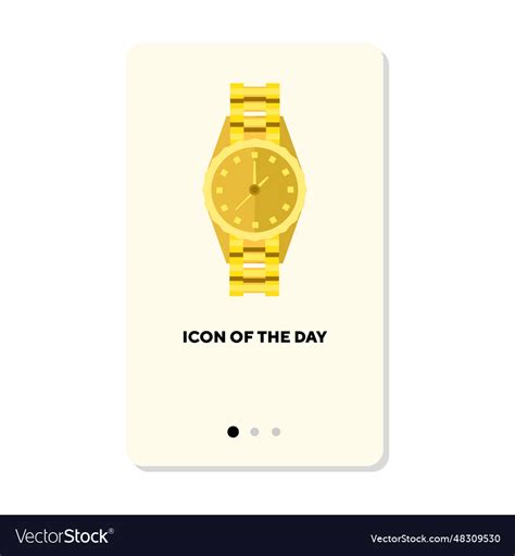 Expensive watch flat icon Royalty Free Vector Image