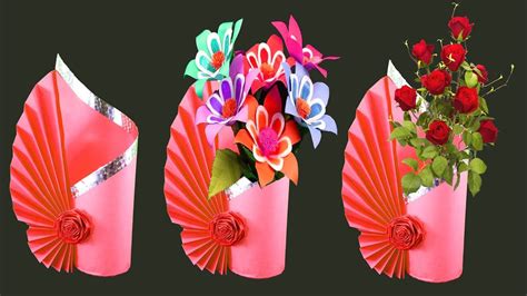 How To Make Paper Flower Vase Step By | Best Flower Site