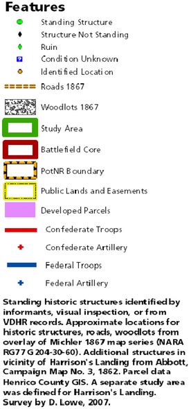 Battle of Malvern Hill Civil War Virginia Battlefield Map