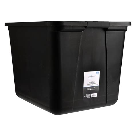 Large Wicker Storage Baskets With Lids - Mainstays 20 Gallon Latching Storage Container, Black ...