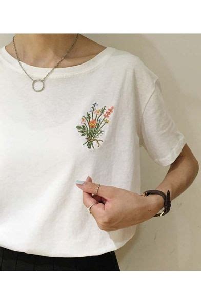 Diy Embroidered Shirt Designs / T-SHIRT WITH EMBROIDERED SHOULDER-Short sleeve-T-SHIRTS ...