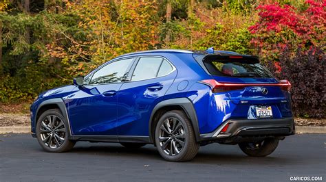 2019 Lexus UX F Sport (Color: Ultrasonic Blue Mica) | Rear Three-Quarter