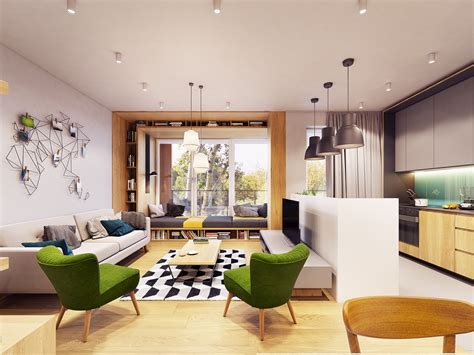 Funky Modern Interior with Natural Accents & Geometric Decor