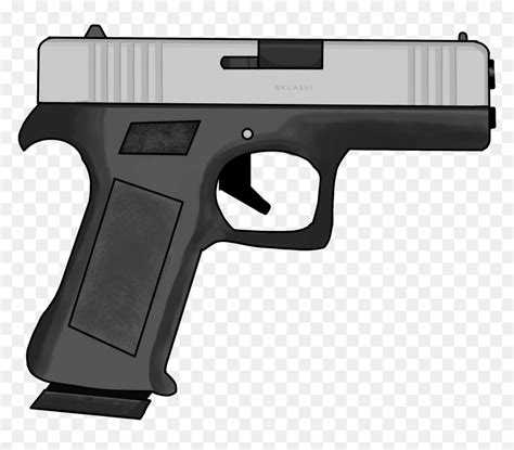 Handpainted Cartoon Glock - 2d Art Cartoon Glock, HD Png Download - vhv