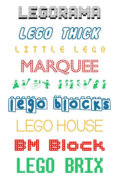 Free lego fonts – Artofit