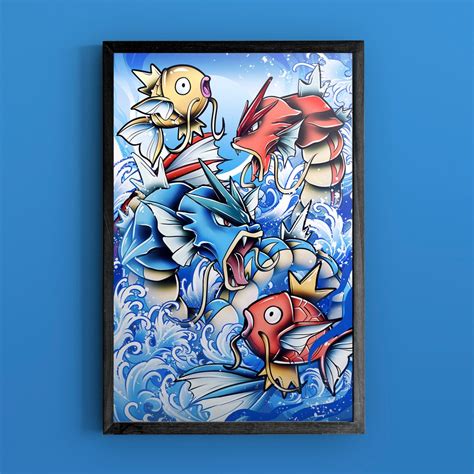 Magikarp and Gyarados 11 X 17 Poster - Etsy