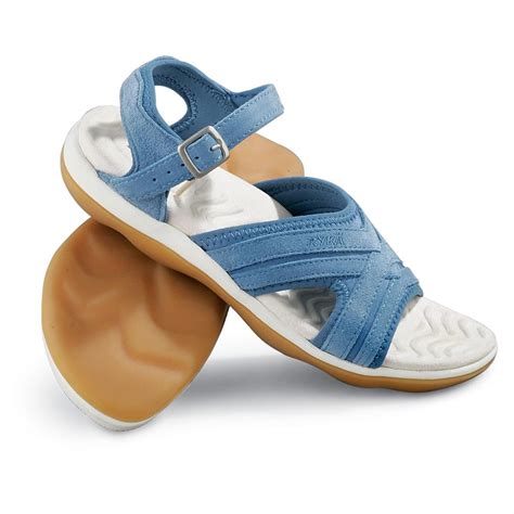 Women's Ryka® Sandals, Denim Blue - 96770, Sandals & Flip Flops at Sportsman's Guide