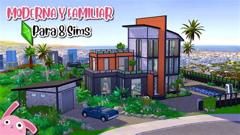 Casa MODERNA y FAMILIAR para 8 Sims! 🏡 SPEED BUILD | Los Sims 4 - YouTube