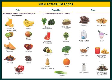 Potassium-Rich Foods List Printable | Printablee | High potassium foods, Potassium foods ...