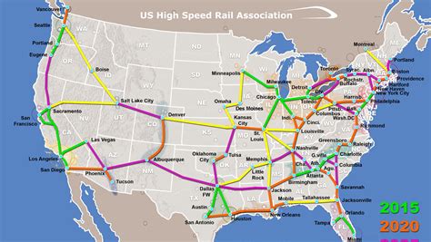 Proposed High Speed Rail Map