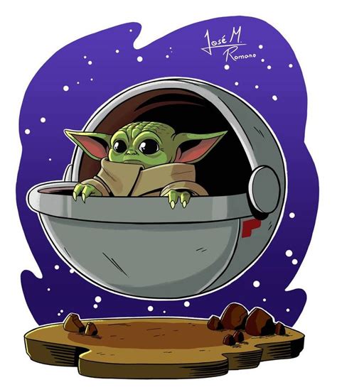 Baby Yoda by JoeRomano1997 | Star wars drawings, Star wars painting ...