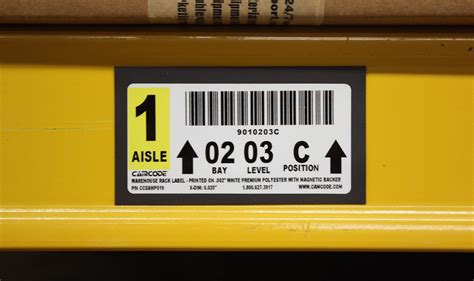 Magnetic Warehouse Rack Labels - Camcode