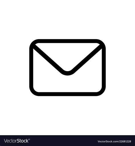 Email icon in flat style Royalty Free Vector Image