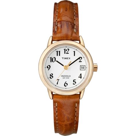 Shop Timex Women's T2J761 Easy Reader 25mm Brown Croco Leather Strap Watch - Free Shipping On ...