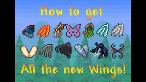 Terraria - How To Get All The New Wings - BenyHild - YouTube