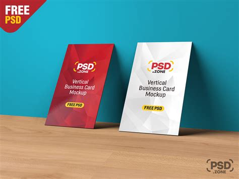 Vertical-Business-Card-Mockup-PSD - PSD Zone