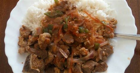 Beef Stew and White Rice Recipe by RodgersK - Cookpad