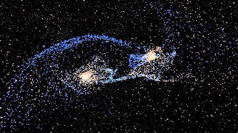 Milky Way and Andromeda Galaxy Collision - YouTube