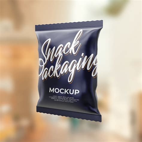 Snack packaging mockup PSD file | Premium Download