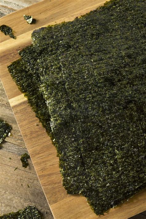 Organic Green Dry Roasted Seaweed Sheets Stock Photo - Image of roasted, nori: 101665488