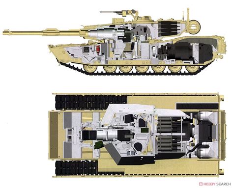 M1A1 Abrams w/Full Interior (2in1) (Plastic model) Color2 Army Vehicles, Armored Vehicles, Scale ...