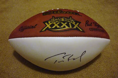 The Superbowl XXXIX Football autographed by Tom Brady for raffle - Tom Brady - Fanpop