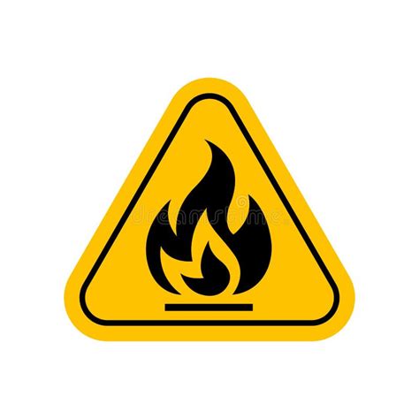 Flammable Sign, Fire Icon, Hazard Symbol Stock Vector - Illustration of industrial, flame: 141356357