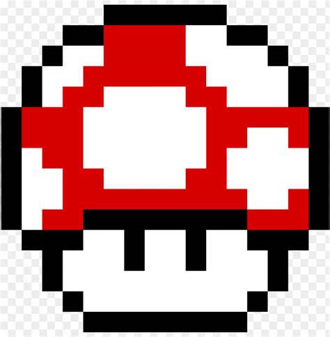 mario red mushroom - toad mario pixel art PNG image with transparent background | TOPpng