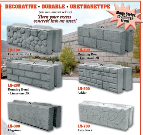 Leonard Marr, Inc. Block Forms - Decorative Liners - Wall & Landscape - Concrete Block Mold ...