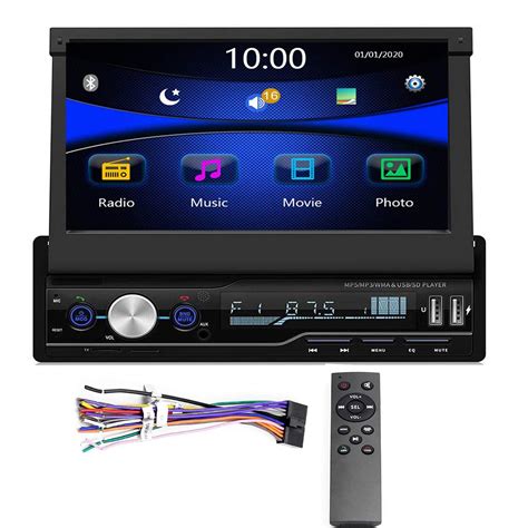 Buy Regetek Single Din Car Stereo 7 inch Bluetooth Car Audio Video Player RDS FM AM Car Radio ...