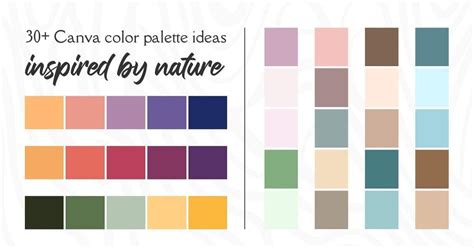 30+ Canva Color Palette Ideas Inspired by Nature | Color palette, Color ...