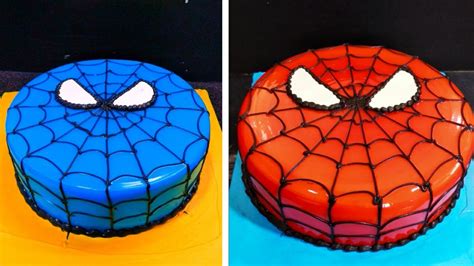 Spider Man Cake Design Ideas | Red Gel Cake Decorating making by Cool ...