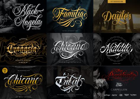 10 Premium Tattoo Fonts Bundle 5 - Etsy.de