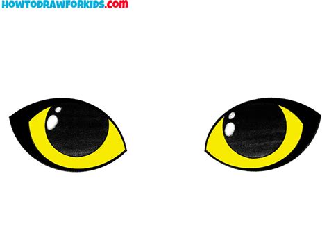 How to Draw Cartoon Cat Eyes - Easy Drawing Tutorial For Kids