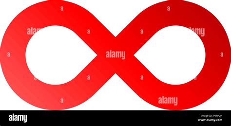 infinity symbol red - gradient standard - isolated - vector illustration Stock Vector Image ...