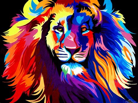 Lion Rainbow Acrylic Print - Meilleurs Tableau D Art (#1925591) - HD ...