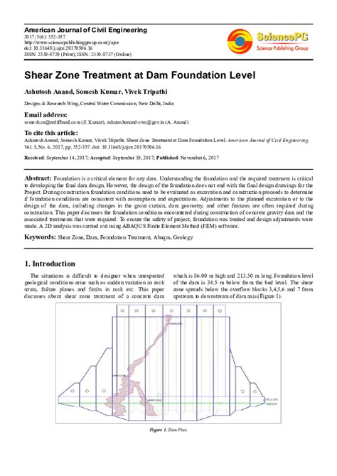 (PDF) Shear Zone Treatment at Dam Foundation Level | ashutosh anand - Academia.edu