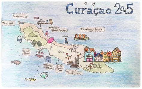 Curaçao map - Bag on Track