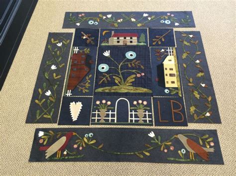 Village Green Block of the Month is Ready! | Wool applique quilts, Wool crafts, Wool felt projects