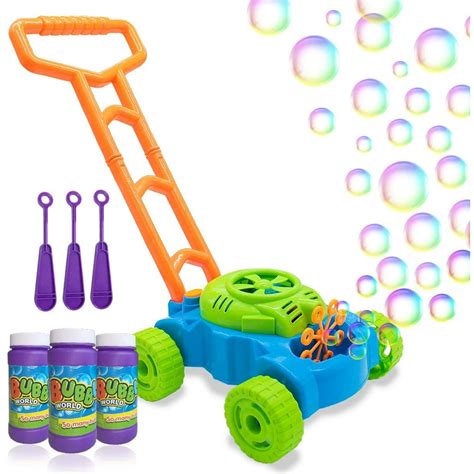 Lydaz Bubble Mower for Toddlers, Kids Bubble Blower Machine Lawn Games ...