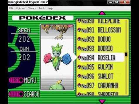 pokemon emerald: pokedex complete - YouTube