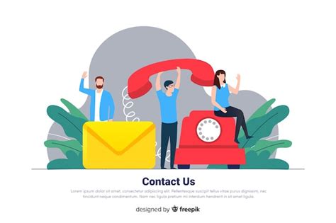 Free Vector | Contact us concept for landing page