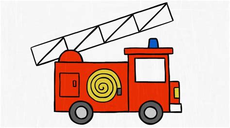 Simple Fire Truck Drawing at GetDrawings | Free download